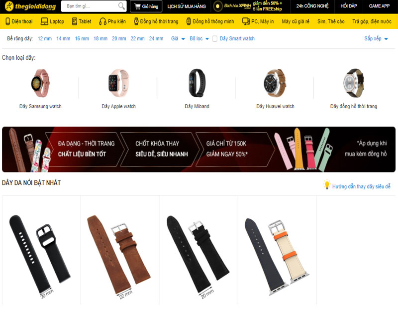 Vào nhũng trang web bán dây uy tín